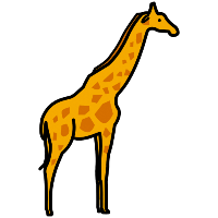 Pictograma de una jirafa