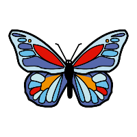 Pictograma de una mariposa (Arasaac) Pictograma de una mariposa