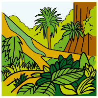 Pictograma de una selva (Arasaac) Pictograma de una selva