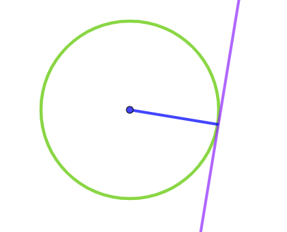 Dibujo de una recta tangente a una circunferencia