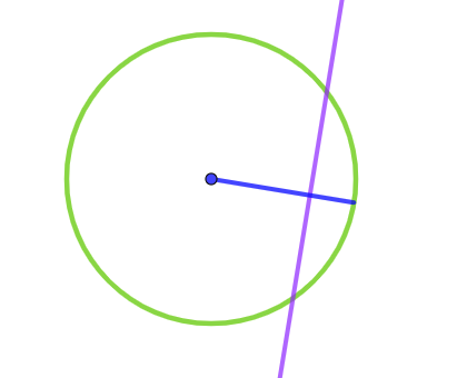 Dibujo de una recta secante de una circunferencia