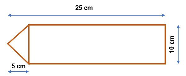 Boceto cartel con las medidas indicadas
