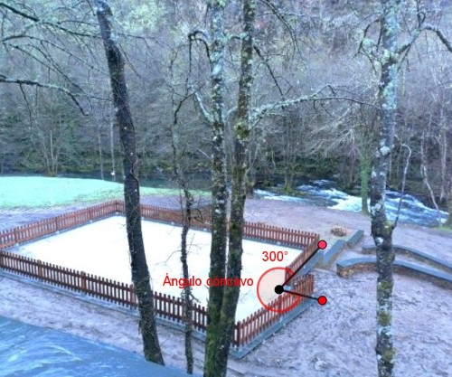 Área recreativa de Mougán con ángulo marcado