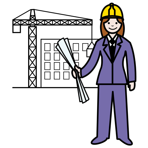 Pictograma de Arasaac: arquitecta