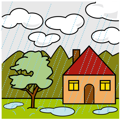 Pictograma que representa un día lluvioso