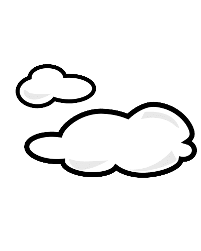 Dibujo que representa un cielo nuboso