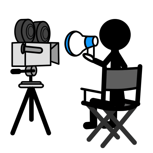 Pictograma que representa a un director de cina