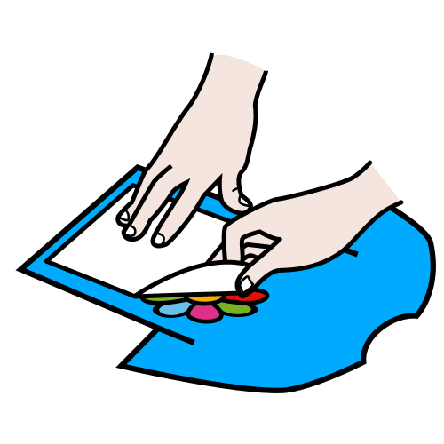 Pictograma que representa unha estampación