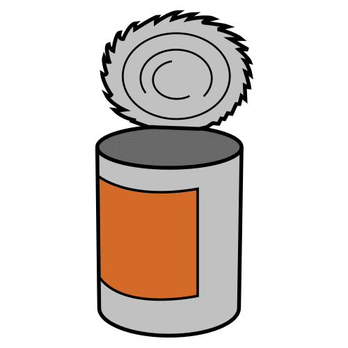 Pictograma que representa unha lata de conservas