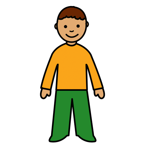 Pictograma que representa a un neno