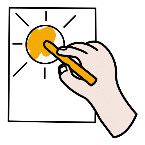 Pictograma que representa a acción de pintar