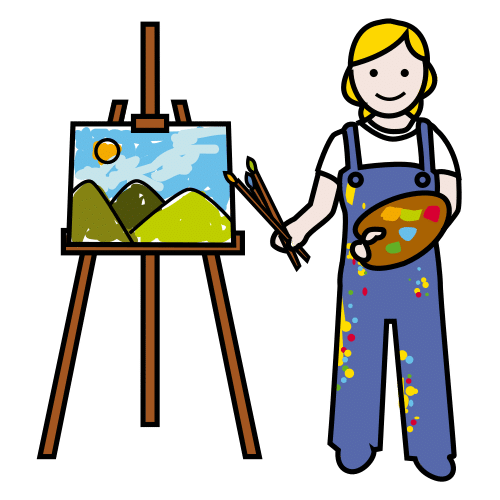 Debuxar (ARASAAC) Pictograma que representar unha persoa pintando