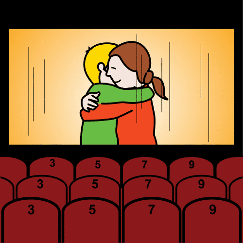 Película Pictograma que representa un cine