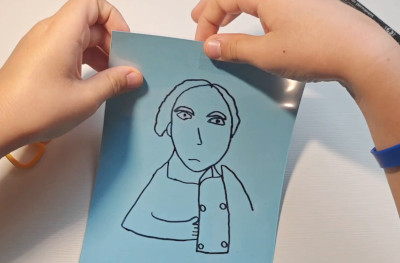 Cartolina (cREAgal) Pór cartolina detrás do retrato