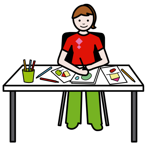 Crear arte Pictograma que representa a creación de obras de arte