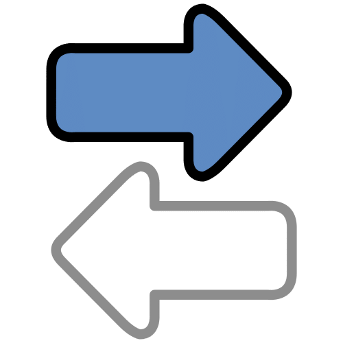 Pictograma dunha frecha que sinala a dereita