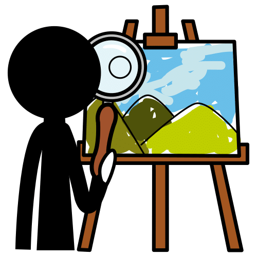 Investigar arte Pictograma que representa a investigación na arte