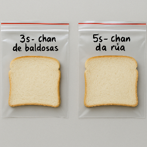 Rebanadas intactas de pan de molde en bolsas