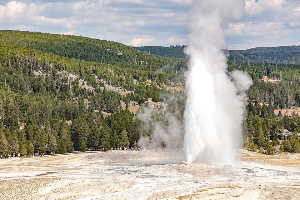 Fotografía dun geyser