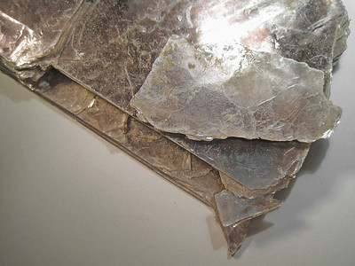 Mostra de exfoliación en láminas da moscovita