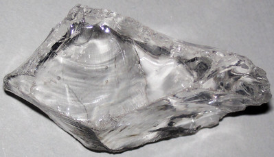 Mostra de cuarzo con fractura concoidea