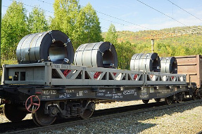 Transporte ferroviario de aceiro