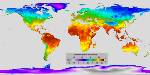Mapa de temperatura media global
