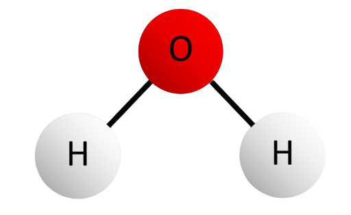 Diagrama dun modelo molecular de auga