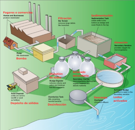 Fases do tratamento da auga nunha ETAP