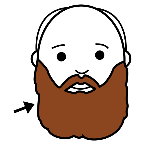 PIctograma de un hombre con barba