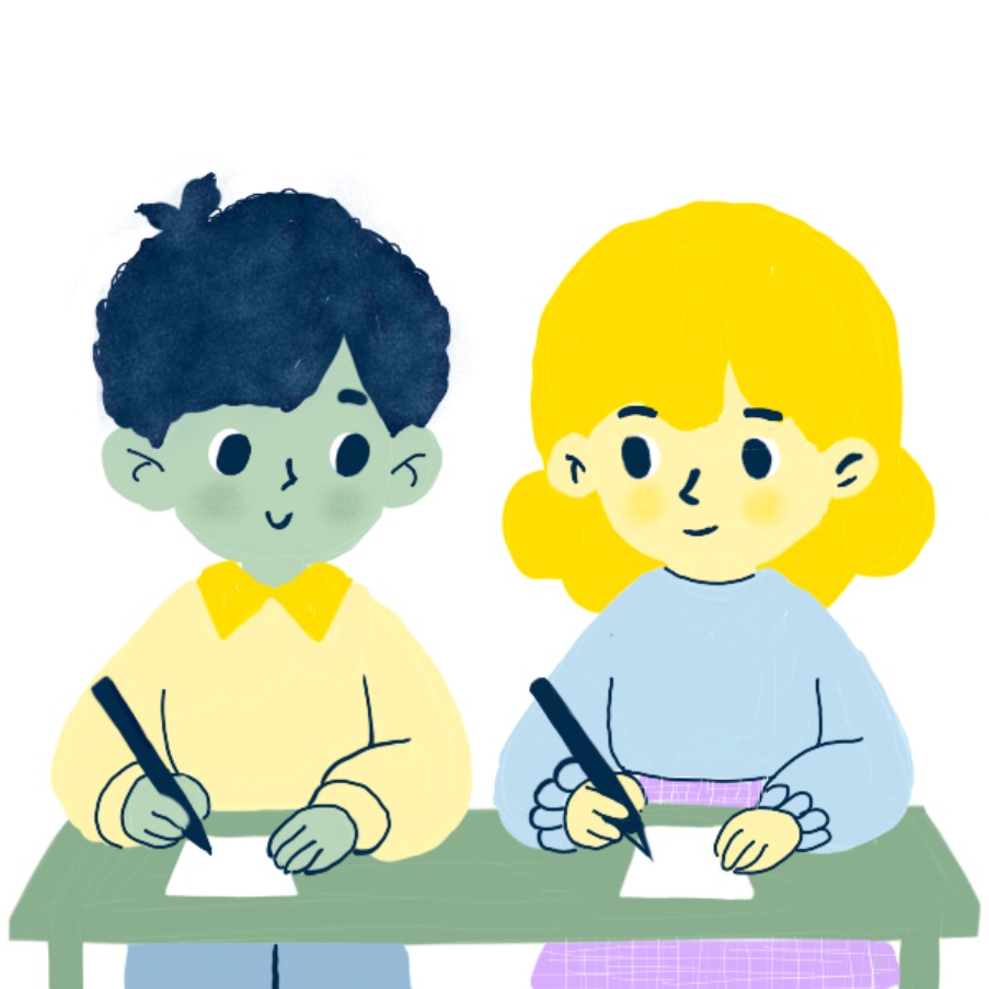 Imagen en la que se puede ver a un chico y a una chica trabajando