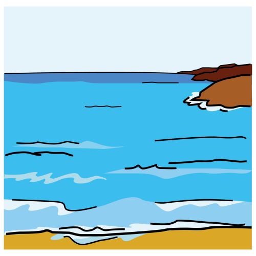 Mar Pictograma en el que se puede ver el mar