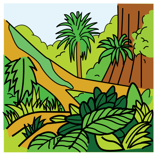Pictograma de una selva