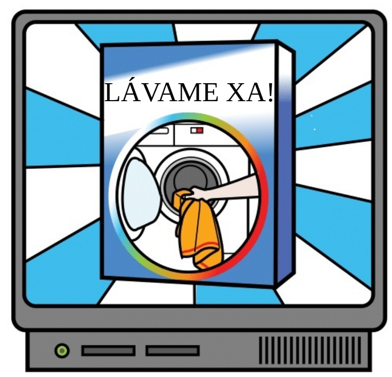 Tele en la que sale un anuncio