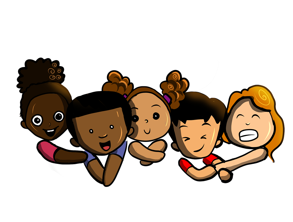 Diversidad igualdad guardería niños Grupo de niños y niñas diversos