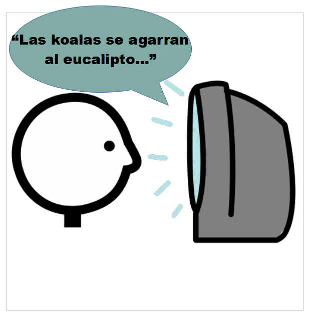 Tele de la que sale un globo de texto