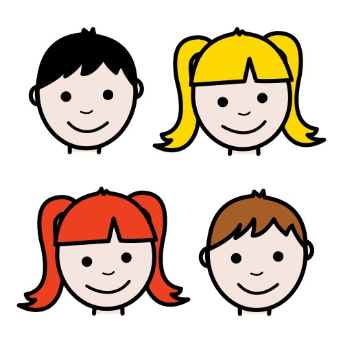 Grupo de niñas y niños