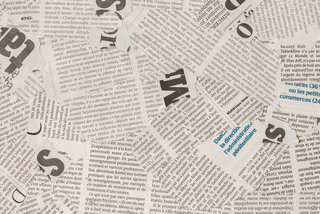 Trozos de periódicos