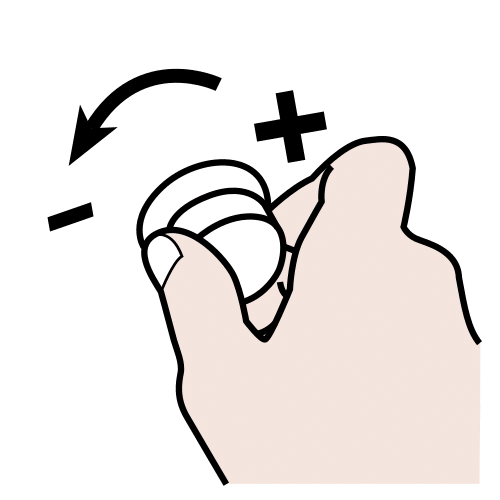 Mano subiendo el volumen