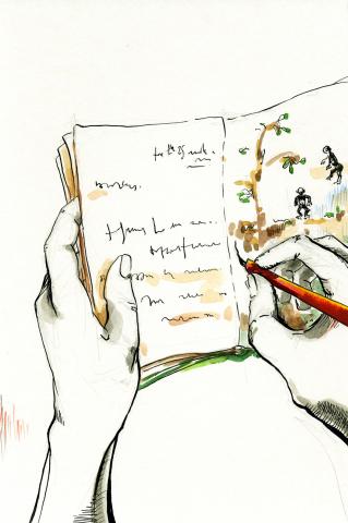 Lengua escrita en un cuaderno