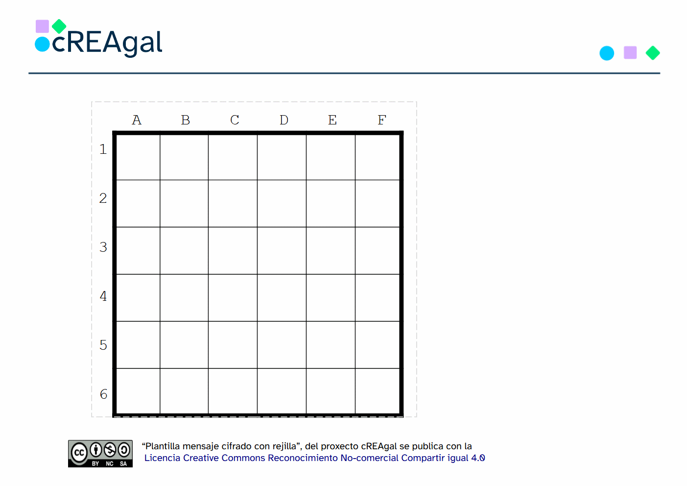 Plantilla codificador de rejilla