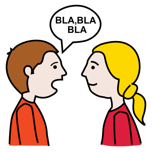 dúas persoas falando