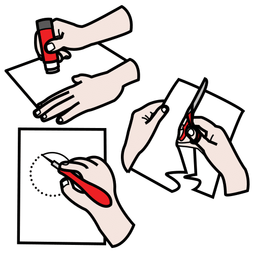 Persoa facendo manualidades