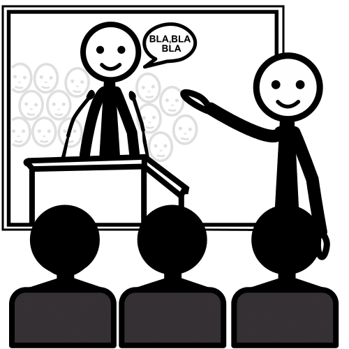 Persoa falando en público