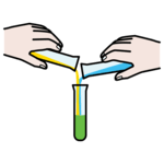 Dúas mans con probetas