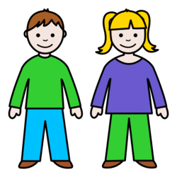 Imaxe dun neno e unha nena