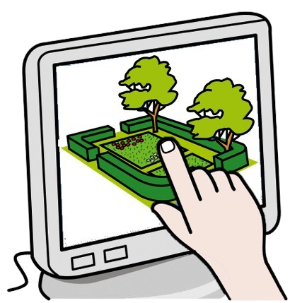 Pantalla cun xardín