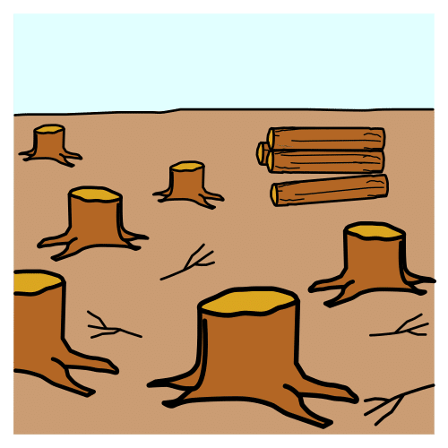 Pictograma dun bosque tallado