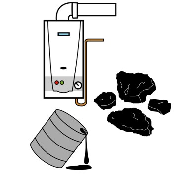 Imaxe que recolle o petróleo, o gas e o carbón