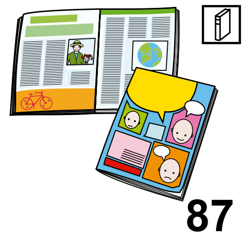 Pictograma de libros e revistas